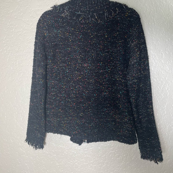 Dress Barn-Roz & Ali Tweed Blazer Jacket Size L Black-Multi Color Office Work - Picture 2 of 12
